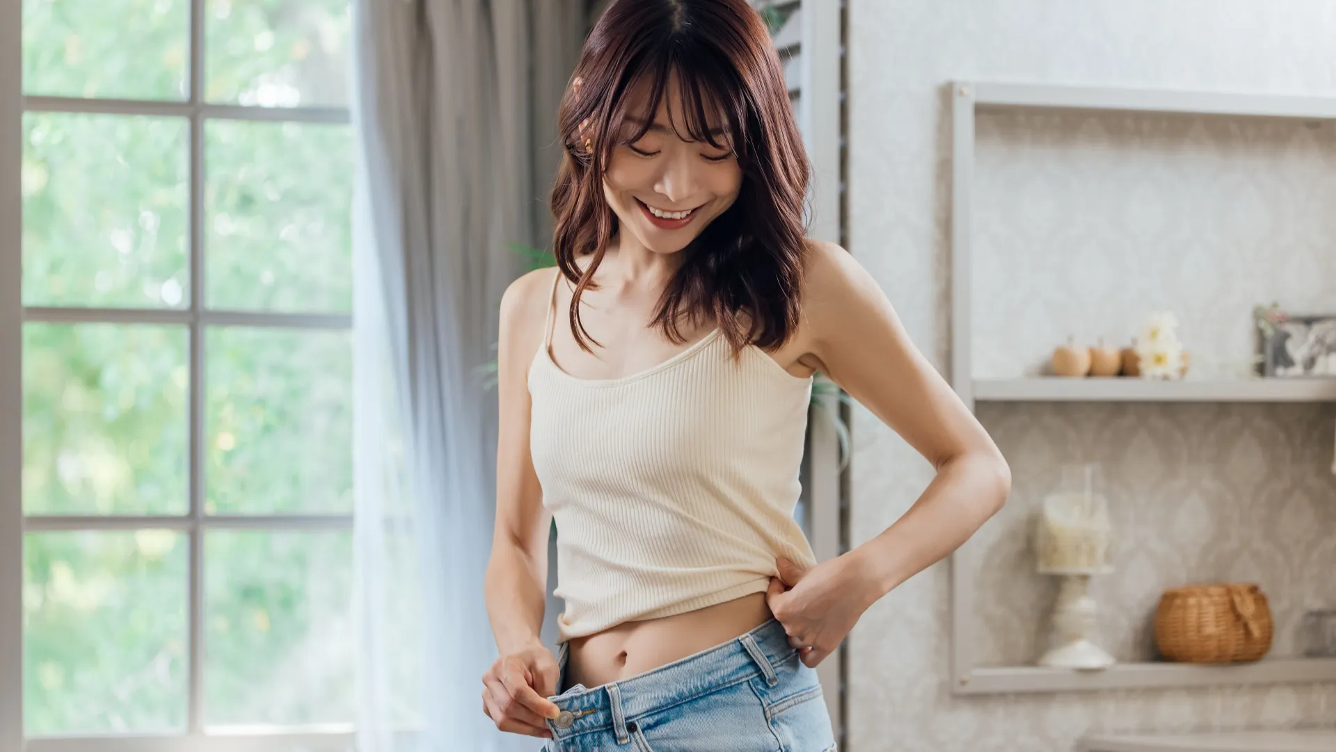 引き締まった体型の女性